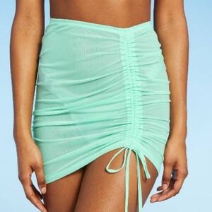 Xhilaration™ Tunneled Mesh Cover Up Skirt - Mint Green Size S